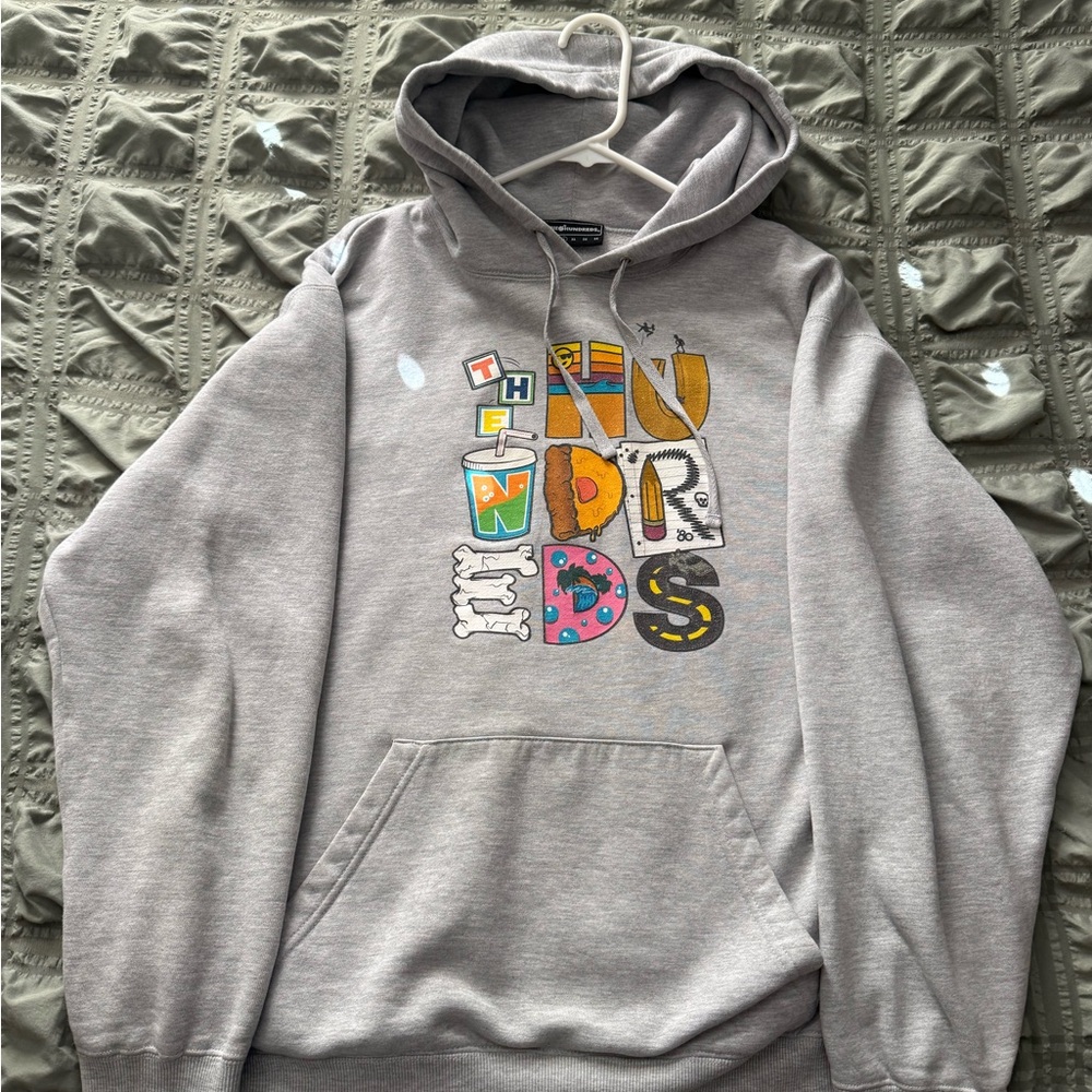 The Hundreds Multicolor Graphic Gray Hoodie